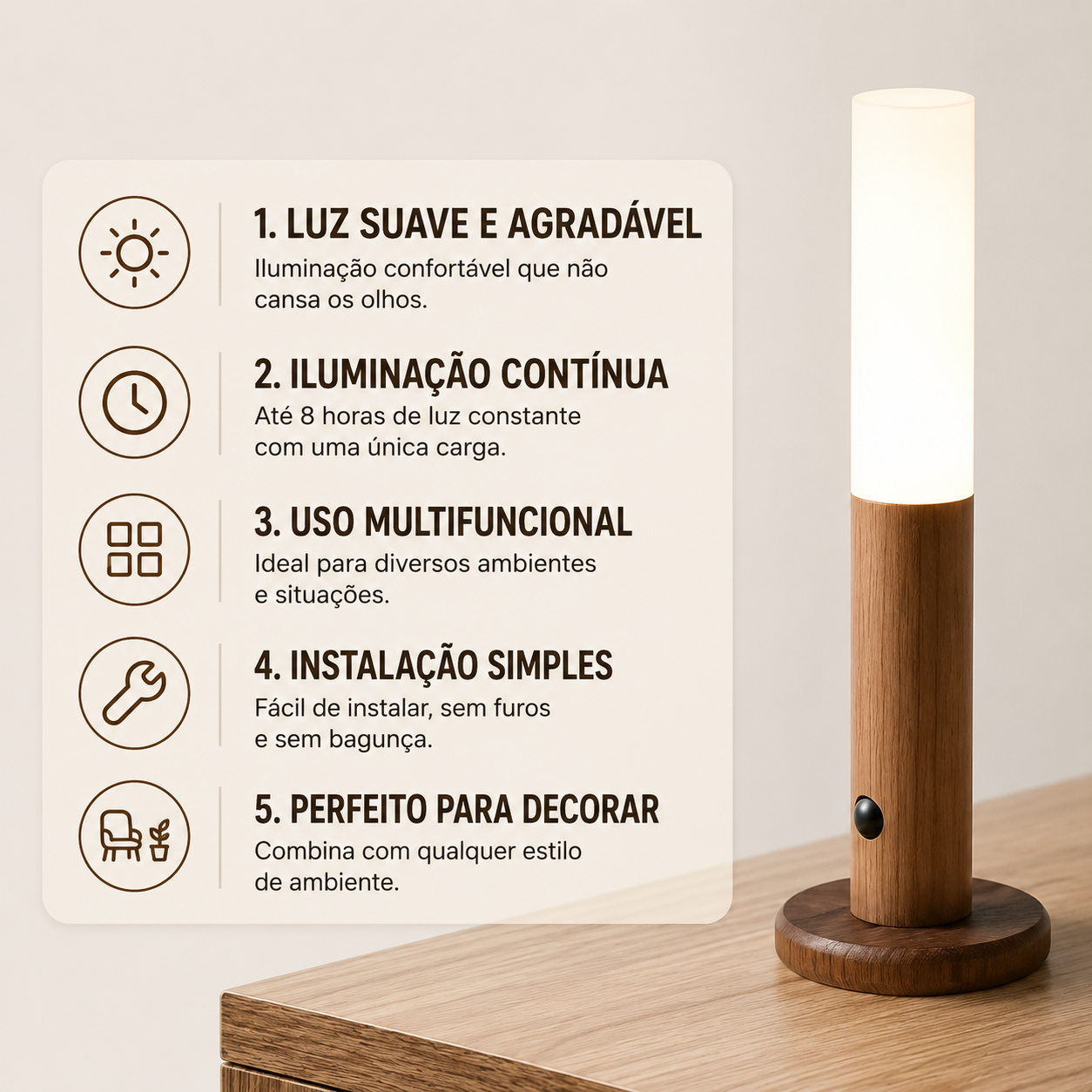 VELTRIX GlowSense™ | Luz LED Inteligente com Sensor de Movimento