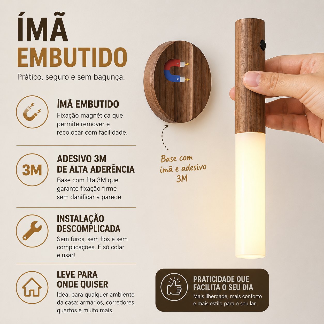VELTRIX GlowSense™ | Luz LED Inteligente com Sensor de Movimento