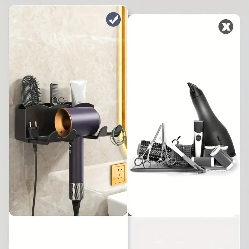 VELTRIX DryHolder™ | Suporte de Parede para Secador de Cabelo