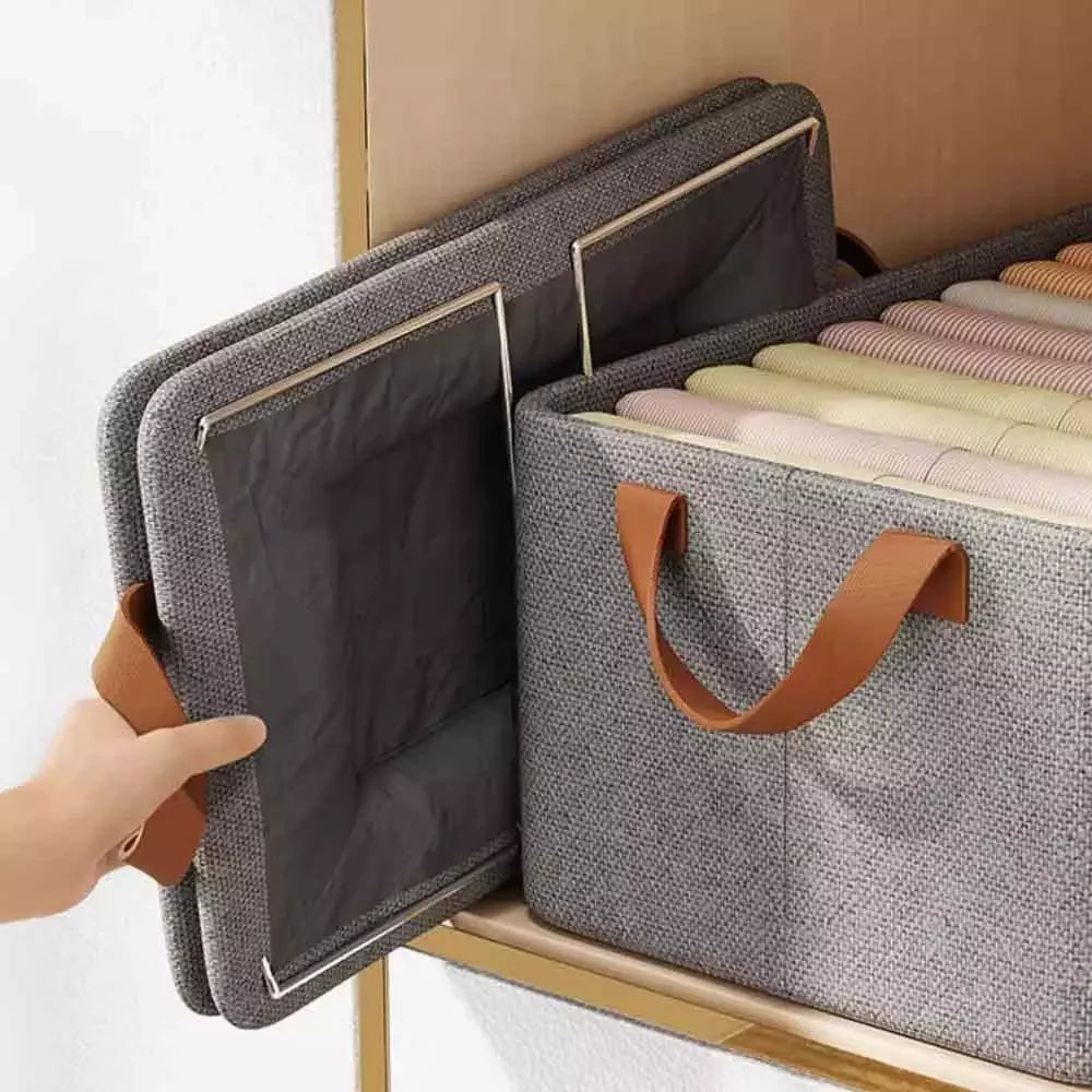 VELTRIX FlexOrganizer™ | Organizador Dobrável para Roupas com Estrutura Reforçada
