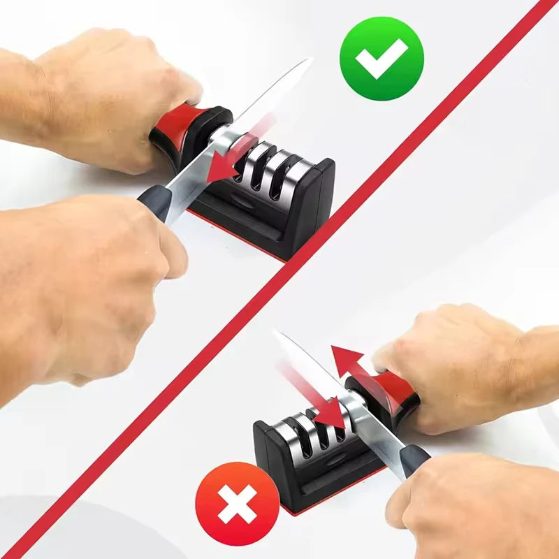 VELTRIX EdgePro™ | Afiador de Facas 3 Estágios