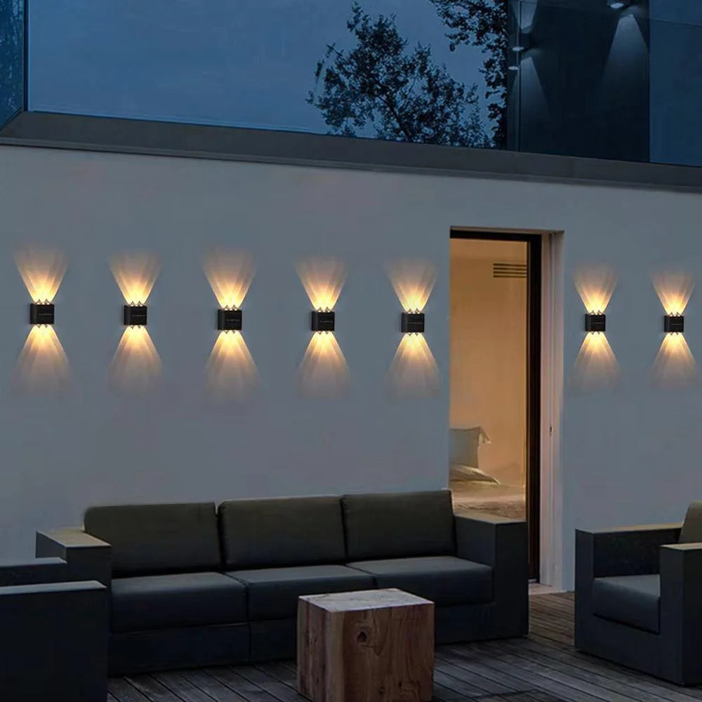 VELTRIX GlowWall™ | Luminária Solar LED para Área Externa