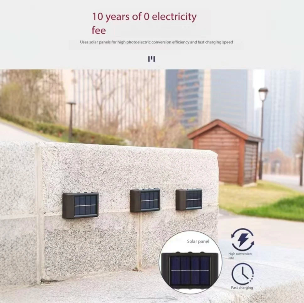 VELTRIX GlowWall™ | Luminária Solar LED para Área Externa