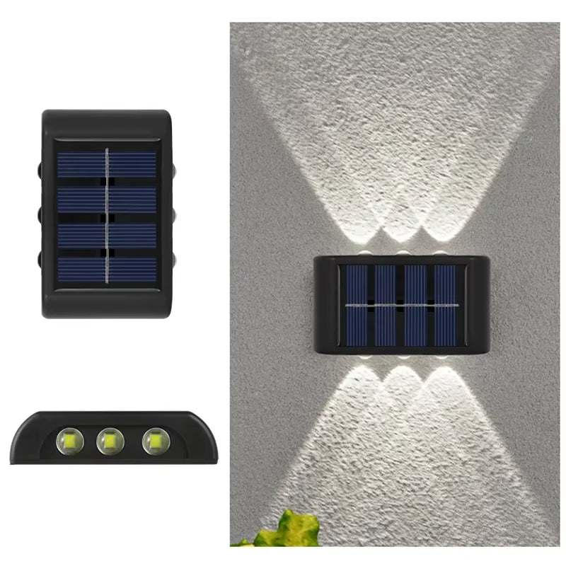 VELTRIX GlowWall™ | Luminária Solar LED para Área Externa
