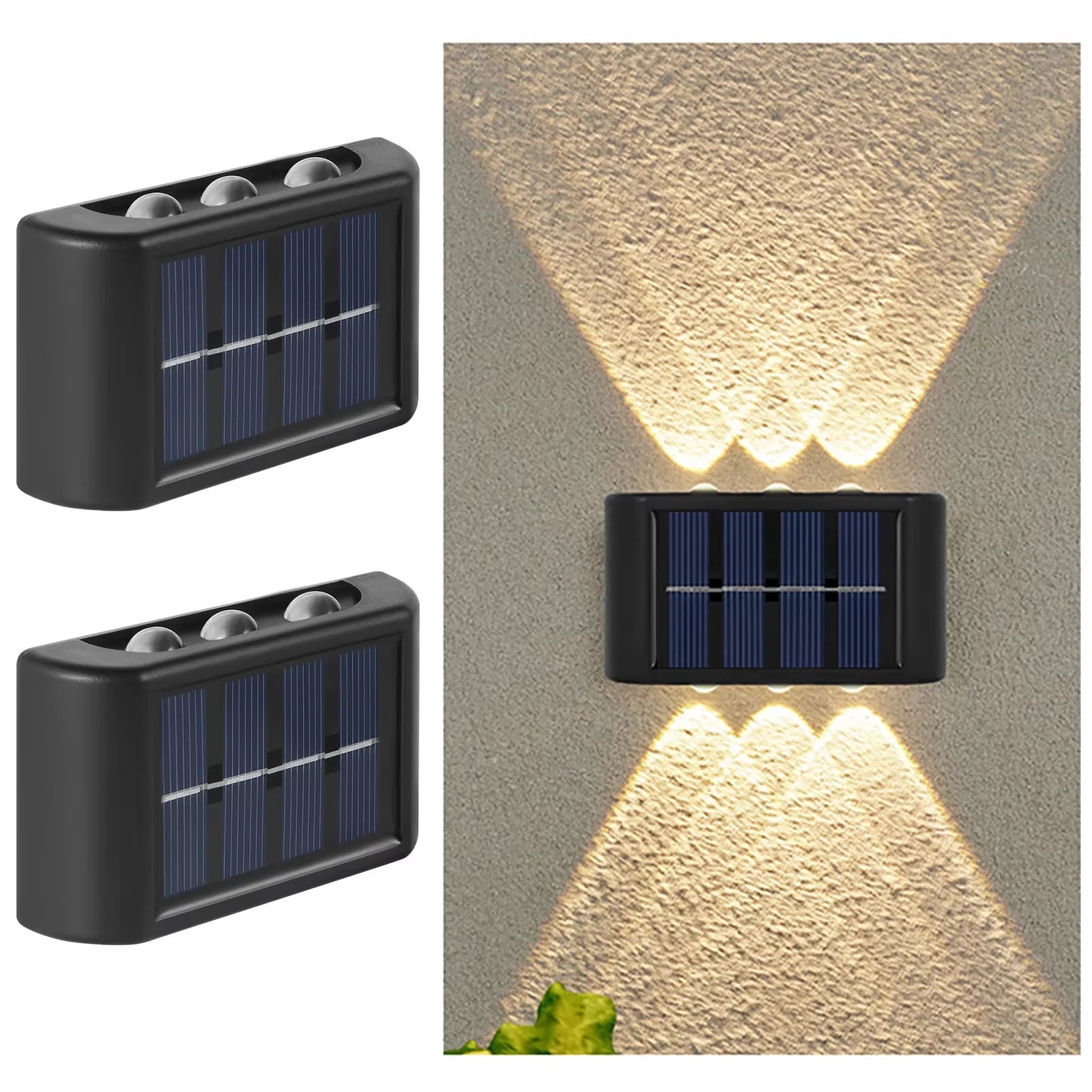 VELTRIX GlowWall™ | Luminária Solar LED para Área Externa