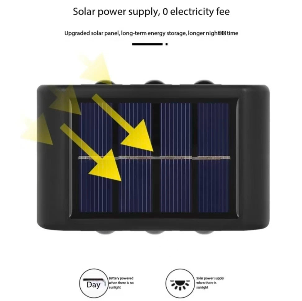 VELTRIX GlowWall™ | Luminária Solar LED para Área Externa